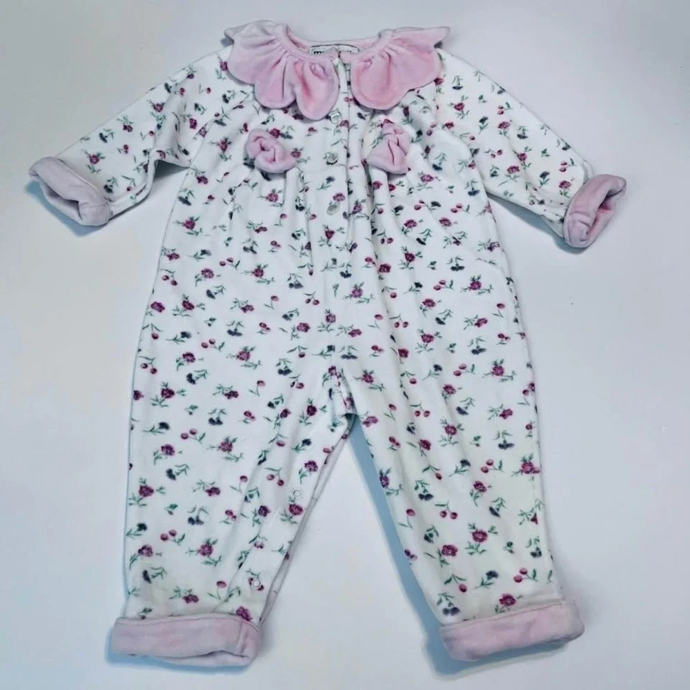 Vintage Threads Clothing for Kids Floral Sleeper‎ 18M Soft Footless Pajamas